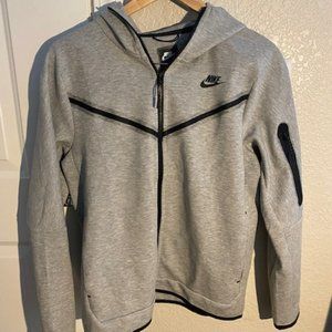 Nike Tech Colorblock Fleece Full Zip Men's Medium in Gray